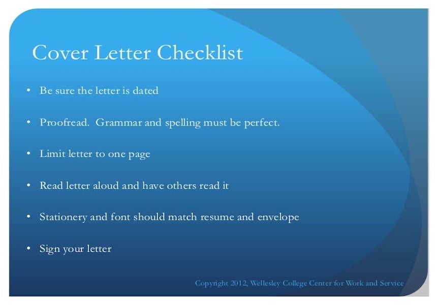 Cover Letter Checklist: Must-Haves In A Cover Letter