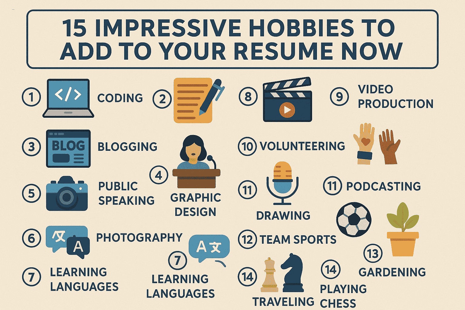 15 Impressive Hobbies to Add to Your Resume Now