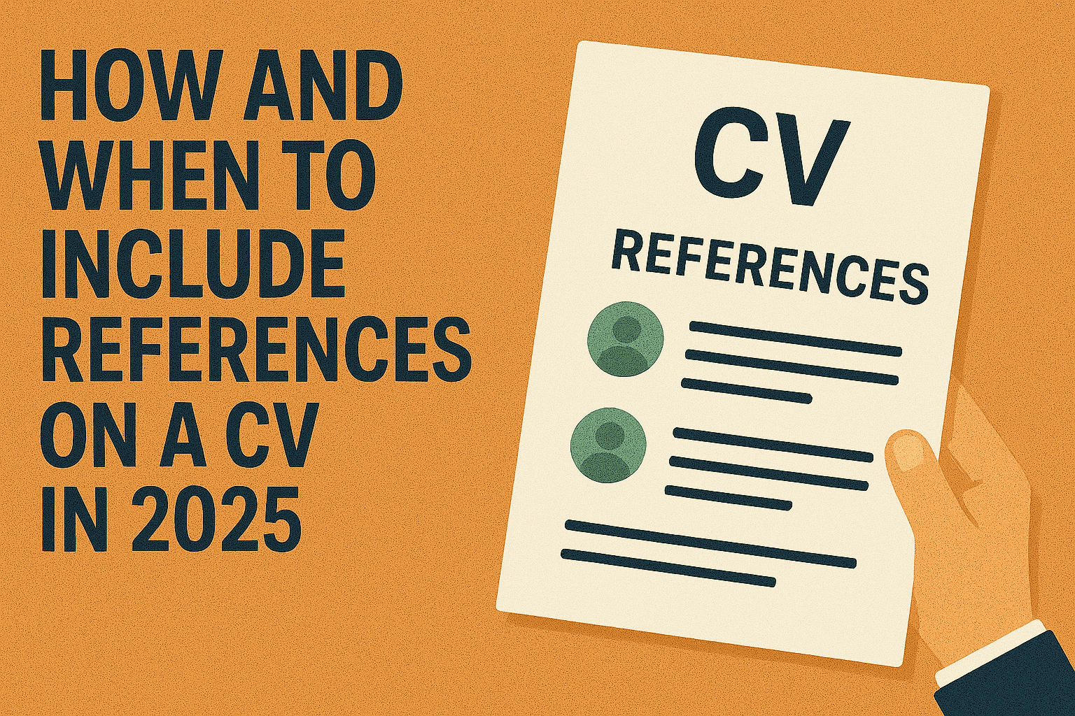 How and when to include references on a CV in 2025