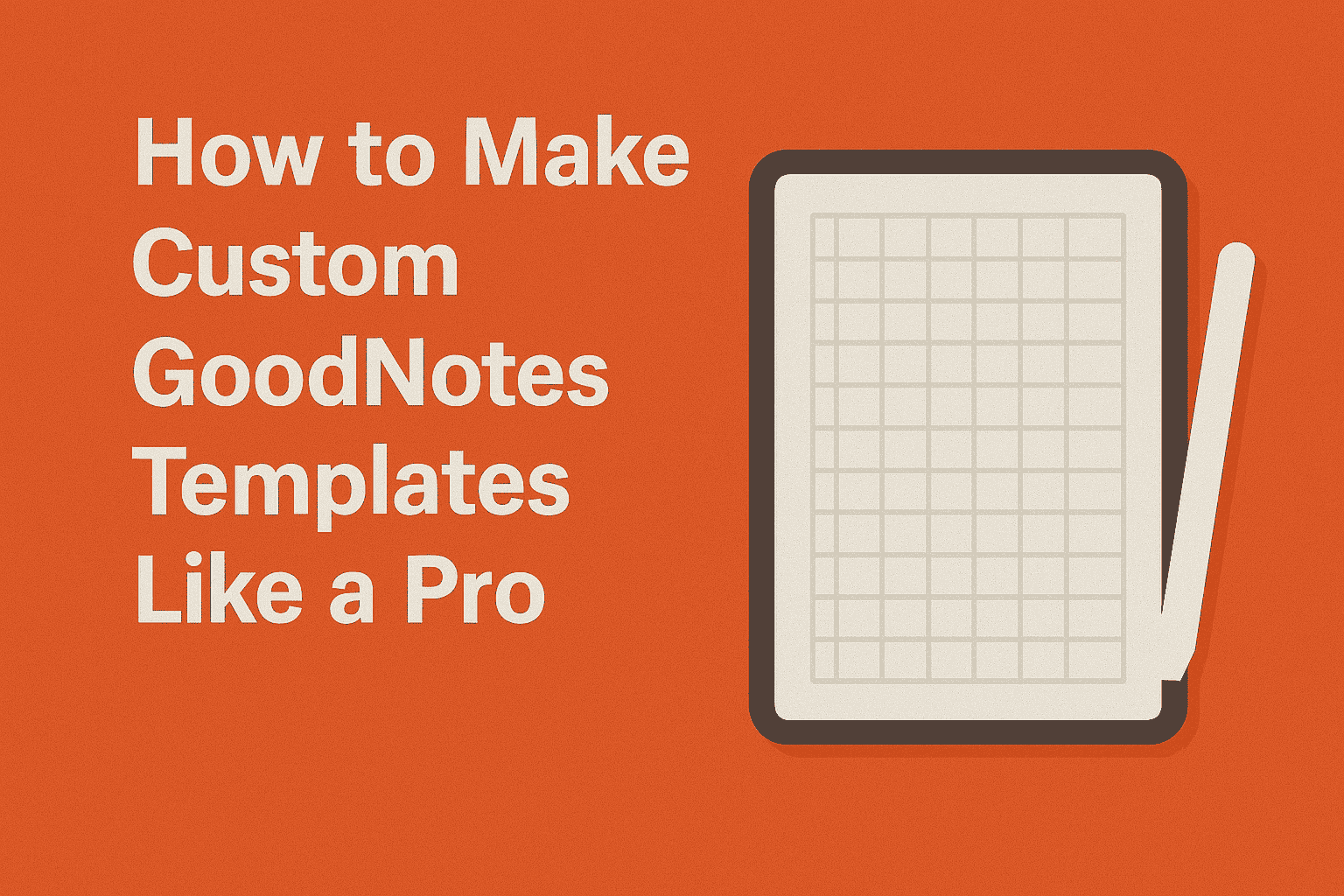 How to Make Custom GoodNotes Templates Like a Pro