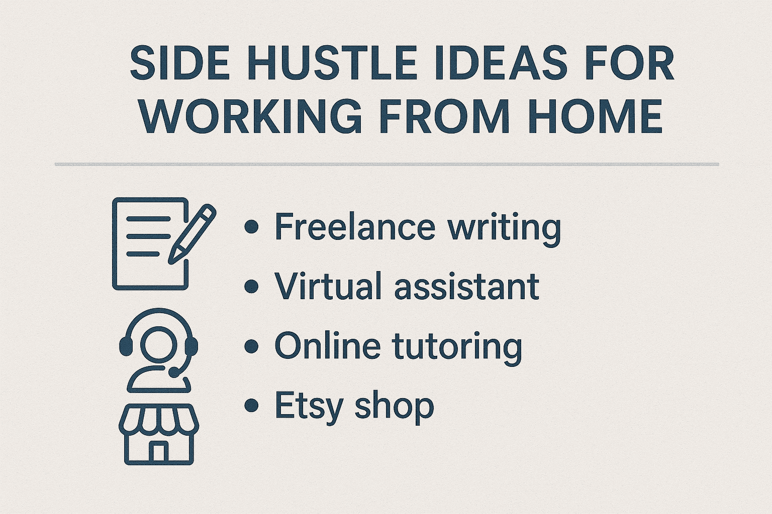 Side Hustle Ideas for Working From Home