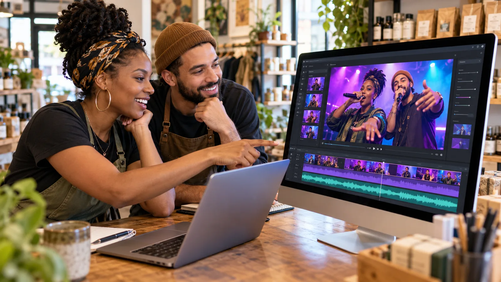 AI Rap Duo Video Maker For A Two-Person Shop