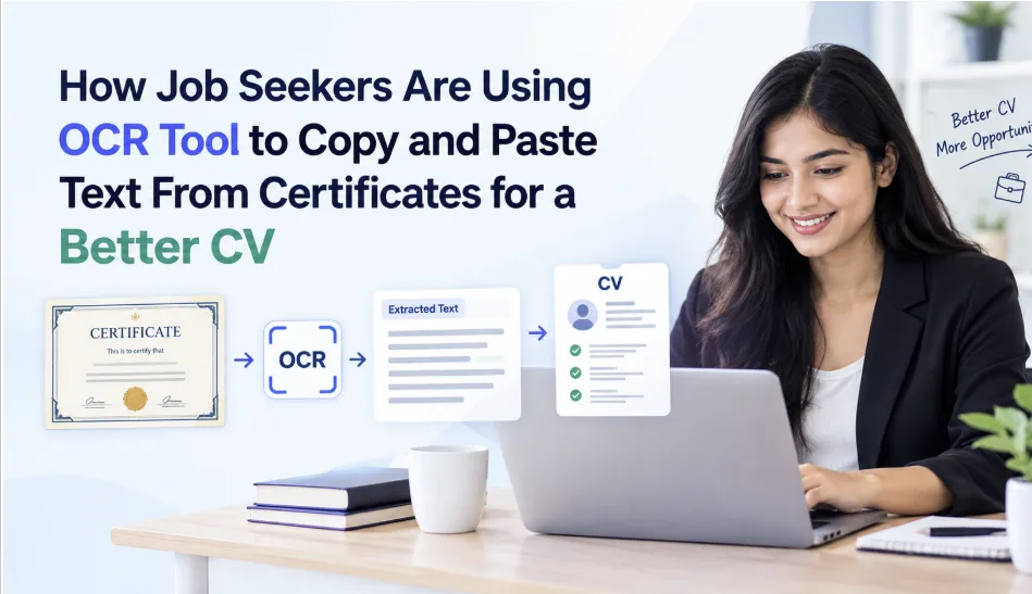 How Job Seekers Are Using OCR Tool to Copy and Paste Text From Certificates for a Better CV