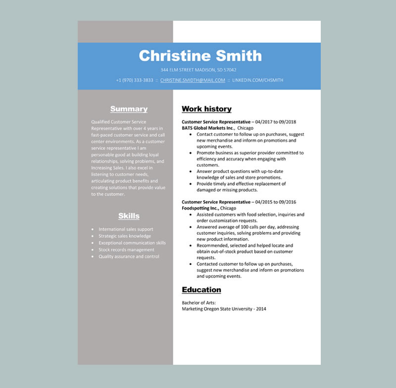 Relax Resume Template