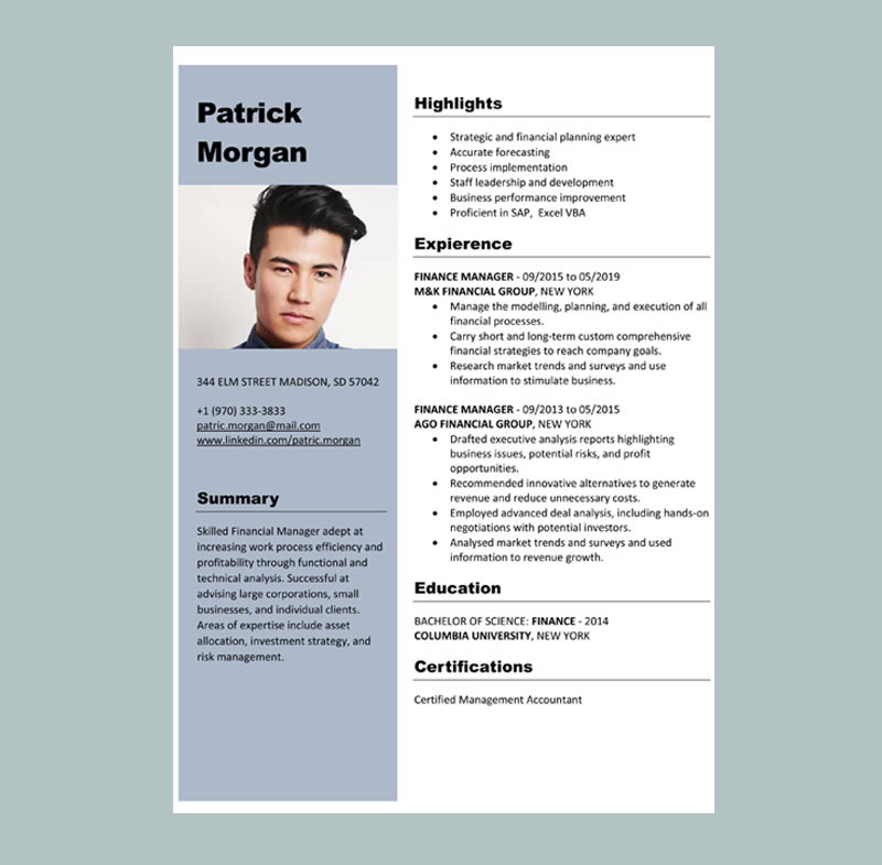 Manager Resume Template