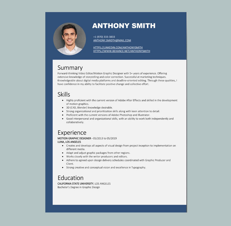 Graphic Resume Template