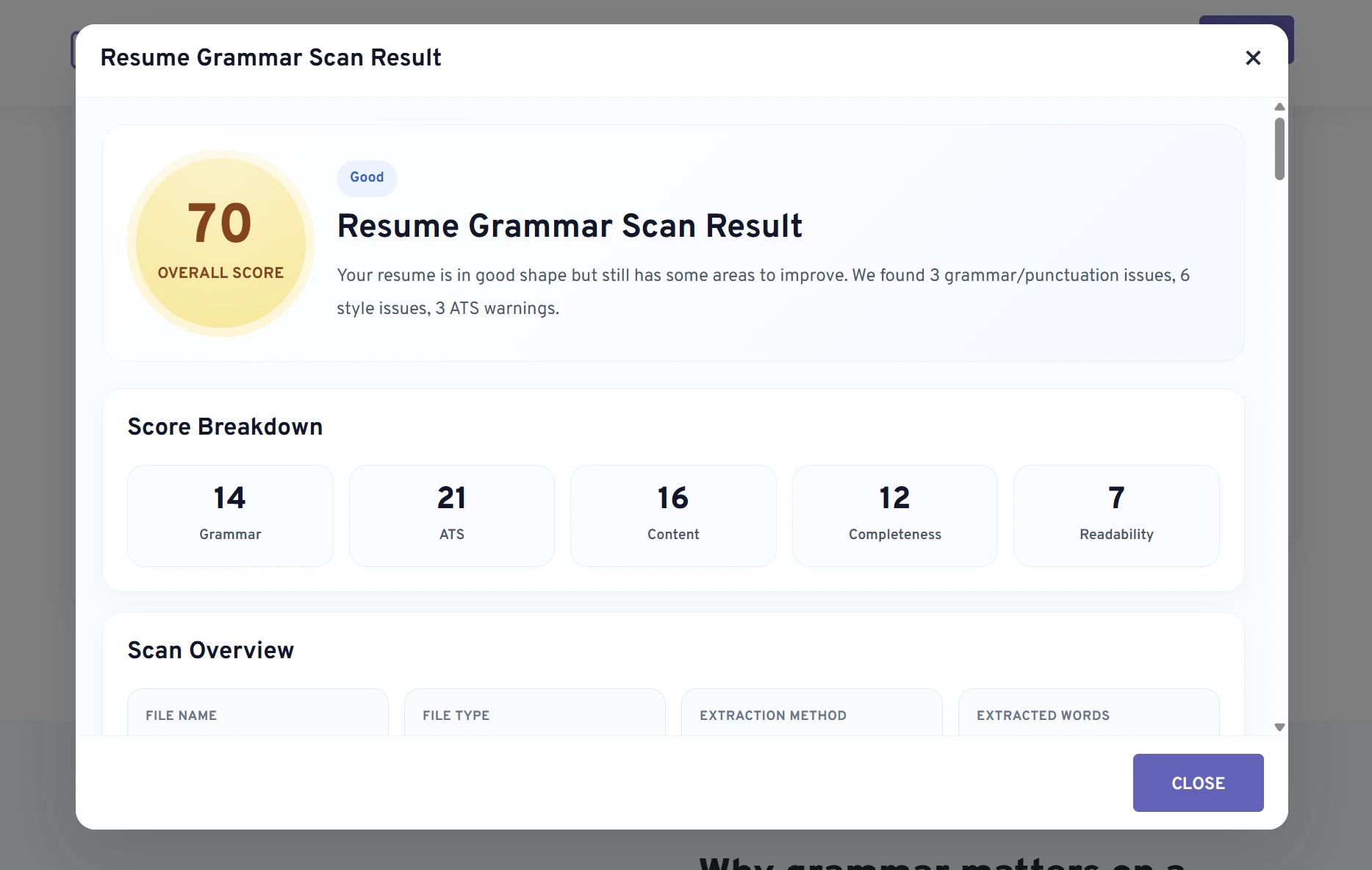 AI resume improvement and resume rewrite suggestions